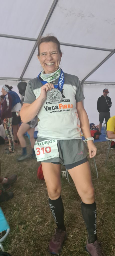 Alexandra Wendover Woods 50km Finish with Medal.